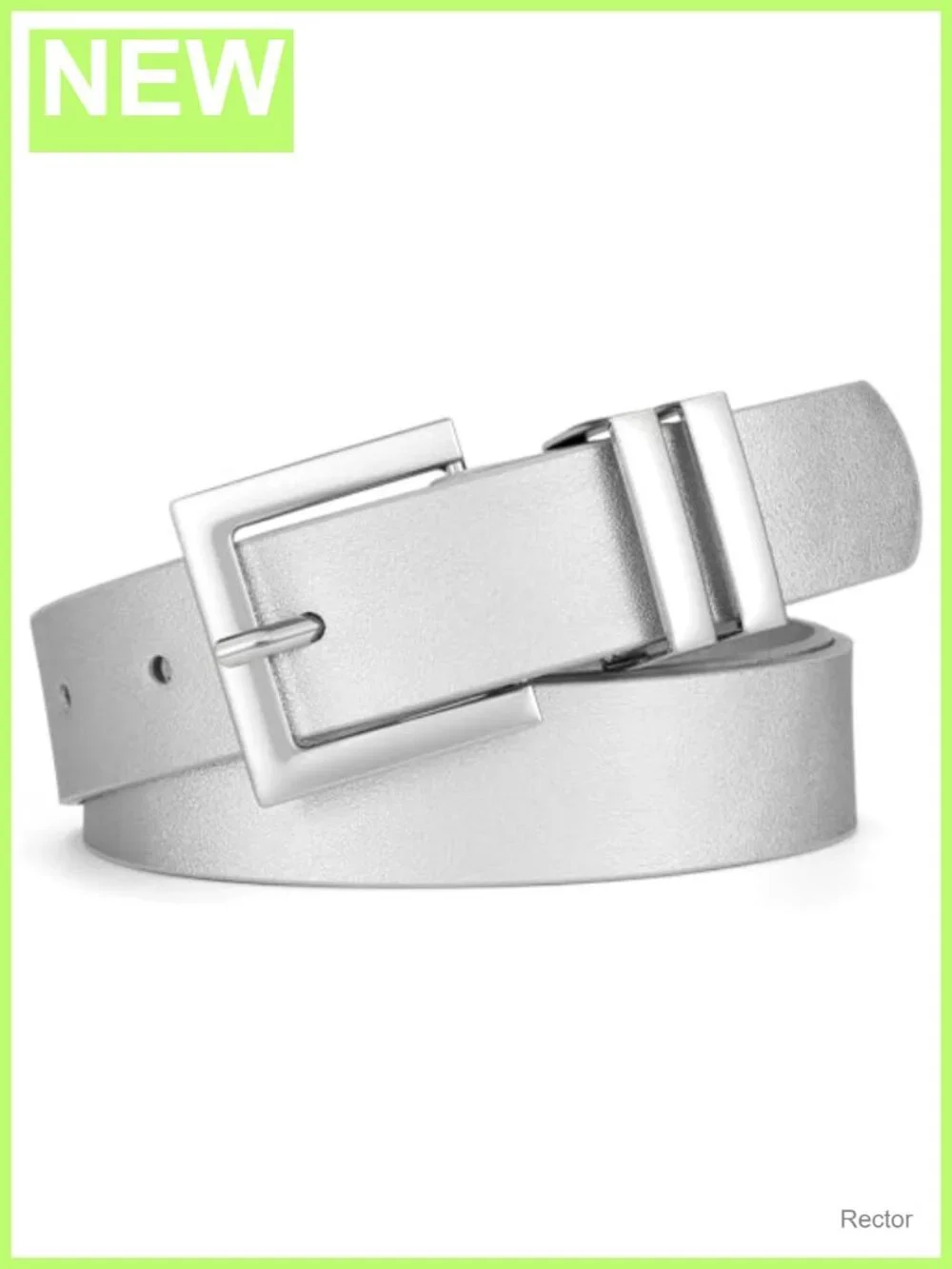 PU Leather Belt for Women Square Buckle Fashion Waist Belt